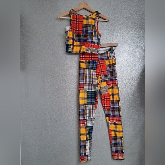 NWT 3 Piece Plaid Workout Set  Size M - Picture 11 of 11